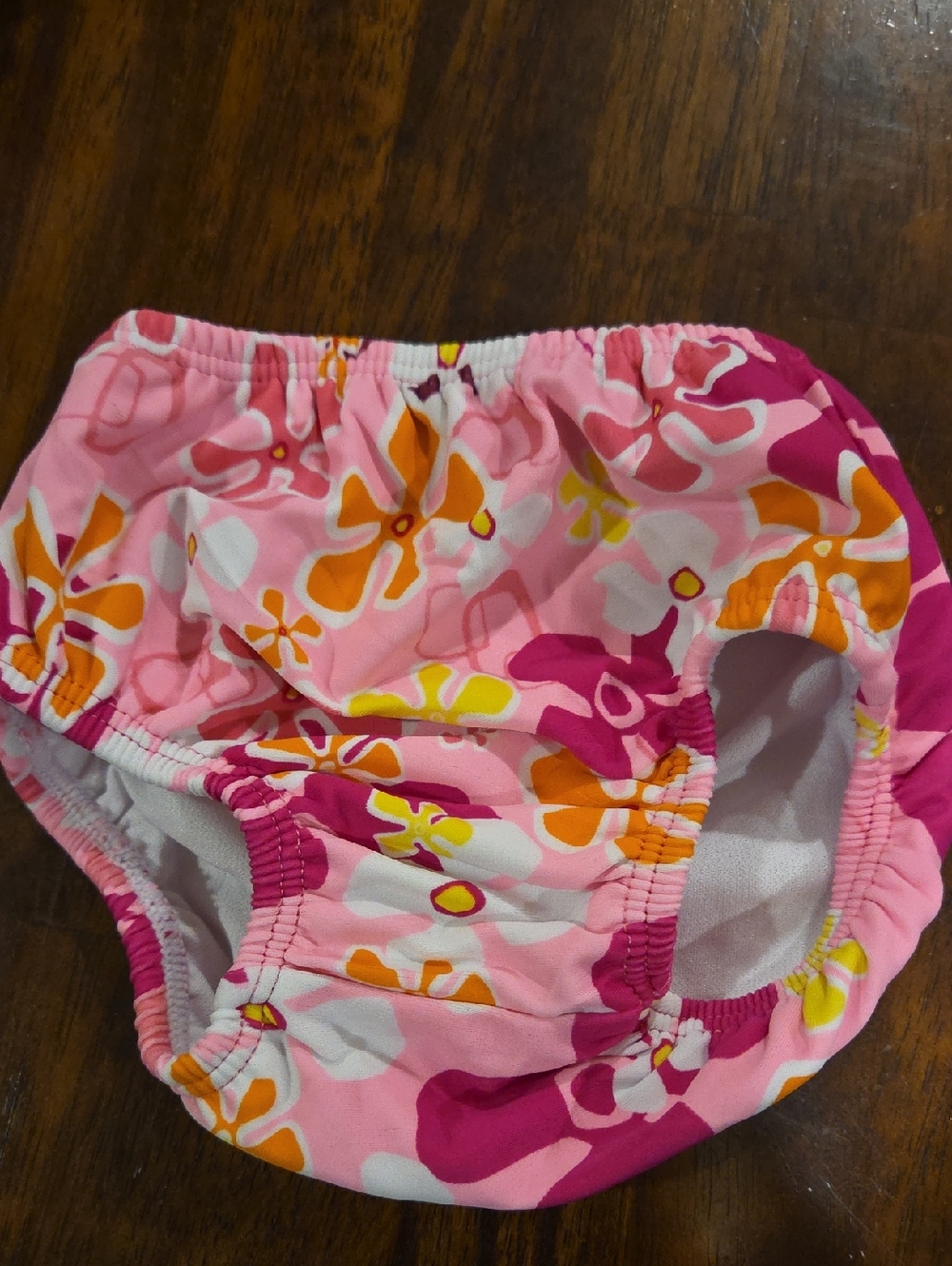 Pink Floral Kids Swim Diaper Cover